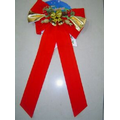 Red Christmas Bow w/ Gold Ornament (45 Cmx22 Cmx6 Cm)
